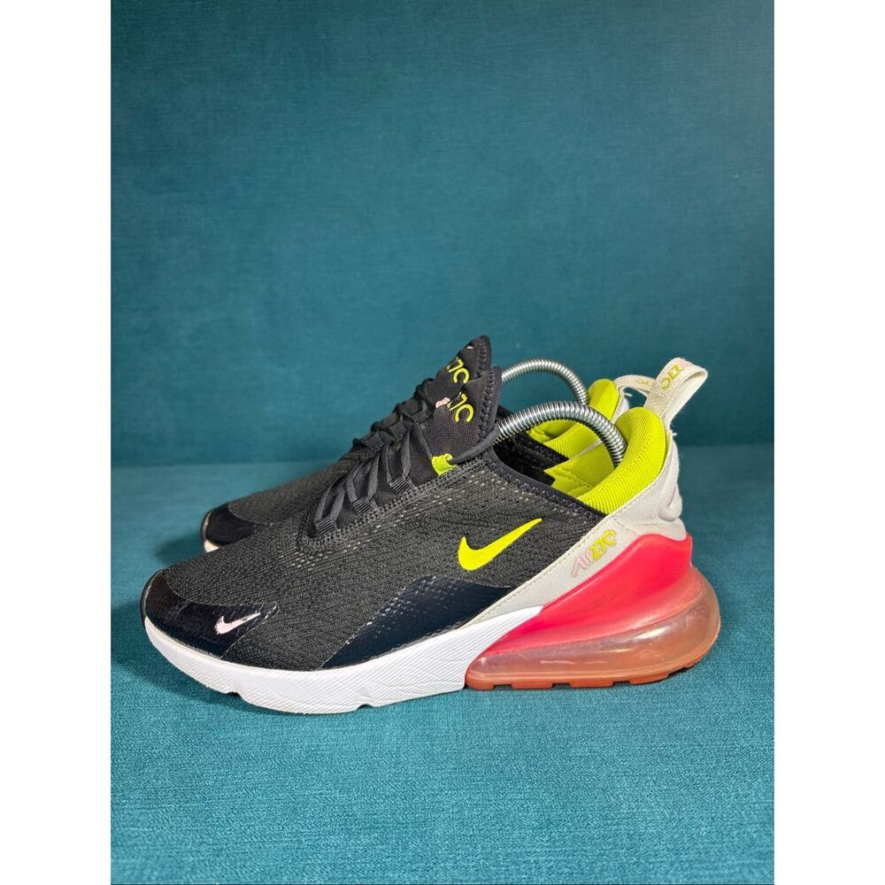 Nike Air Max 270 Black Volt Hyper Pink Running Shoes Women’s Size 10 CI5770-001